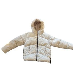 Cream Puffer Jacket with Hood by Zara Girl 13-14